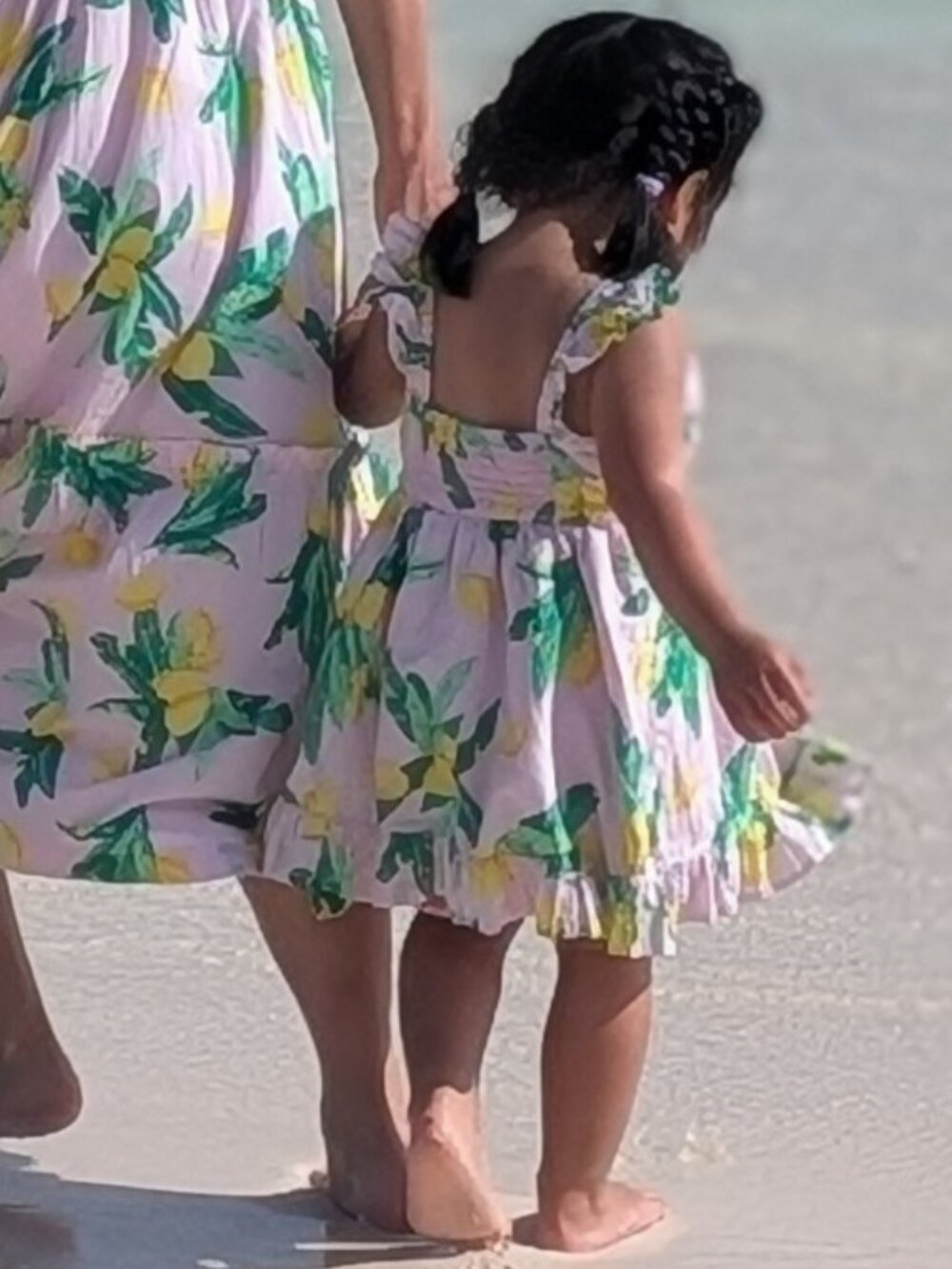J. Crew Factory matching mommy and me Square Neck Midi Dress Lemon Print Size 12